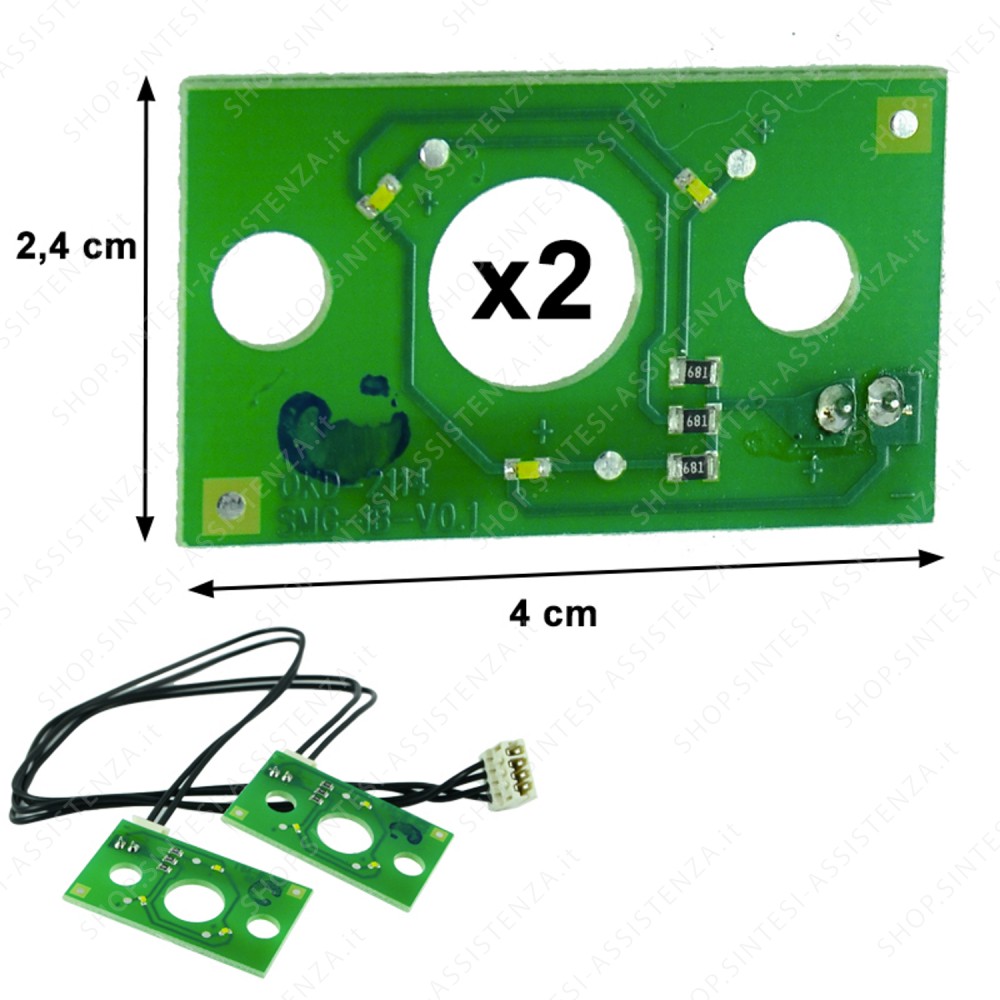 Pair of backlighting cards for Smeg oven knobs 811652859 - 811652859