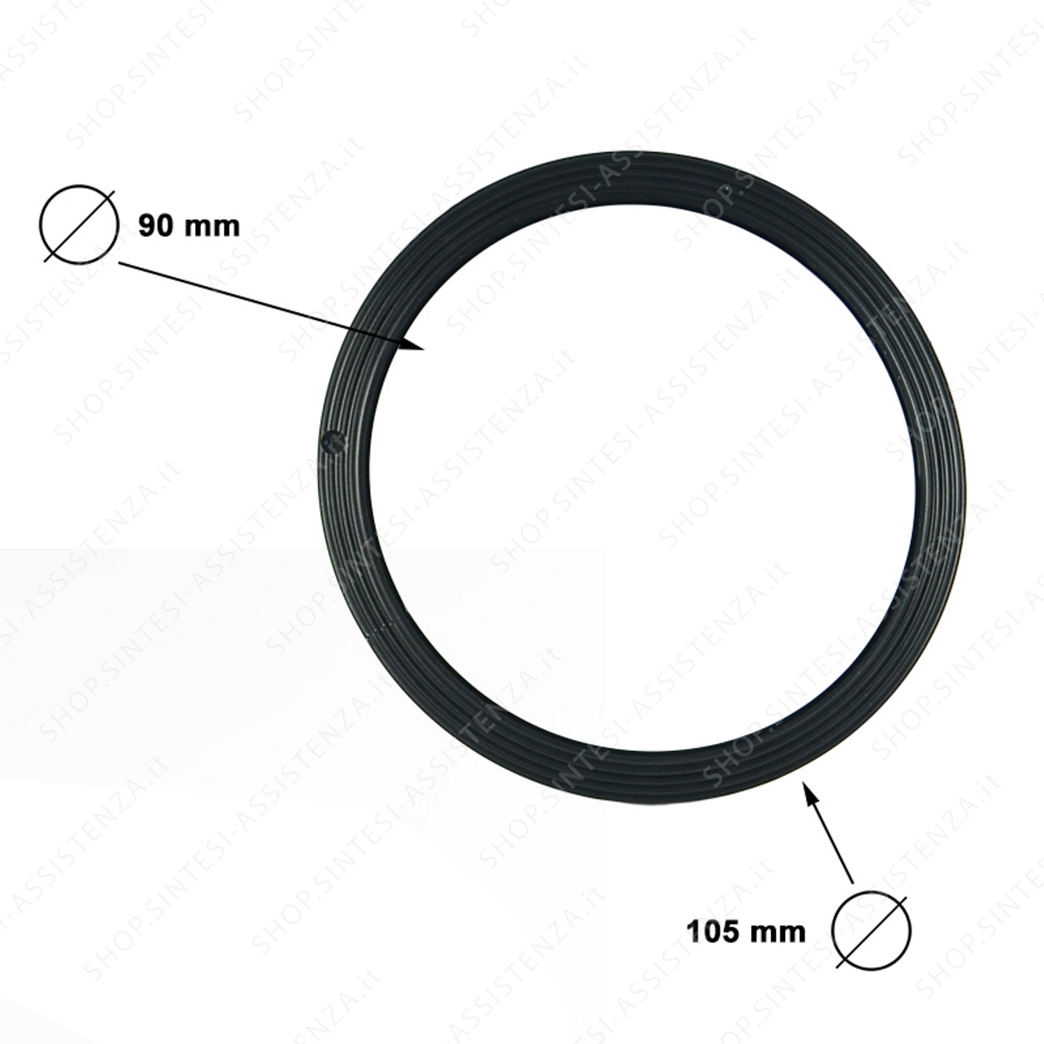 Black PVC gasket for Franke sink drain 133.0042.872 - 133.0042.872