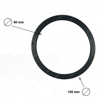 Black PVC gasket for Franke sink drain 133.0042.872 - 133.0042.872 Black PVC gasket for Franke sink drain 133.0042.872 - 133.0042.872
