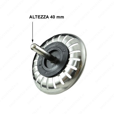 PILETTA 3 " DI SCARICO COMPLETA CON TAPPO E TROPPO PIENO FRANKE 112.0049.409 - 112.0049.409