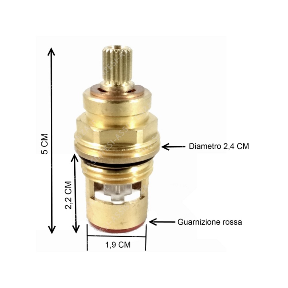 Cartuccia rubinetto vitone 1/2 pollice 1/4 giro sx Franke 133.0054.658 - 133.0054.658