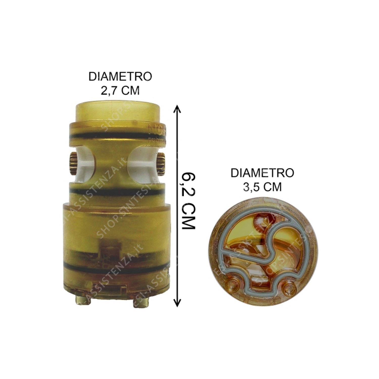REPLACEMENT AXIAL CARTRIDGE FOR SINK TAP FRANKE DIAPASON PLANAR 133.0054.656 - 133.0054.656