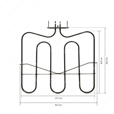 Lower resistance 1300 w for oven Alpes Inox VAFFRME00035 - VAFFRME00035 Lower resistance 1300 w for oven Alpes Inox VAFFRME00035 - VAFFRME00035