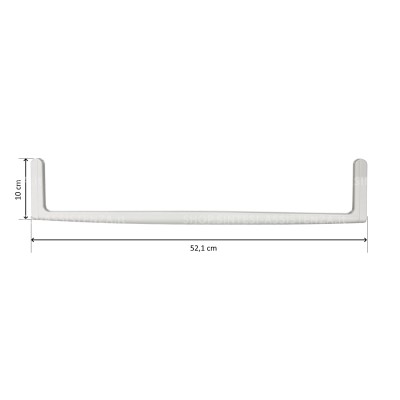 Profilo anteriore in plastica ripiano in vetro frigo Smeg 766250597 - 380294
