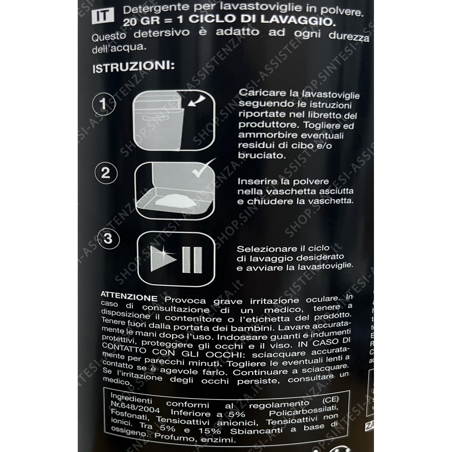 Detersivo per lavastoviglie SMEG in polvere Power Det 905836 - POWER-DET