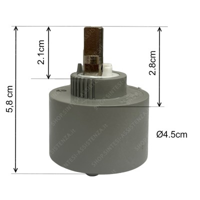 Cartuccia 45 mm rubinetto Franke Giada Popazio Smeraldo Armonia 133.0357.101 - 133.0357.101 Cartuccia 45 mm rubinetto Franke Giada Popazio Smeraldo Armonia 133.0357.101 - 133.0357.101
