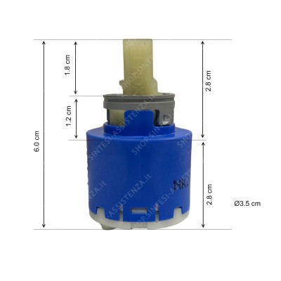Cartuccia per rubinetto Smeg diametro 35 mm 971930083 - 971930083 Cartuccia per rubinetto Smeg diametro 35 mm 971930083 - 971930083
