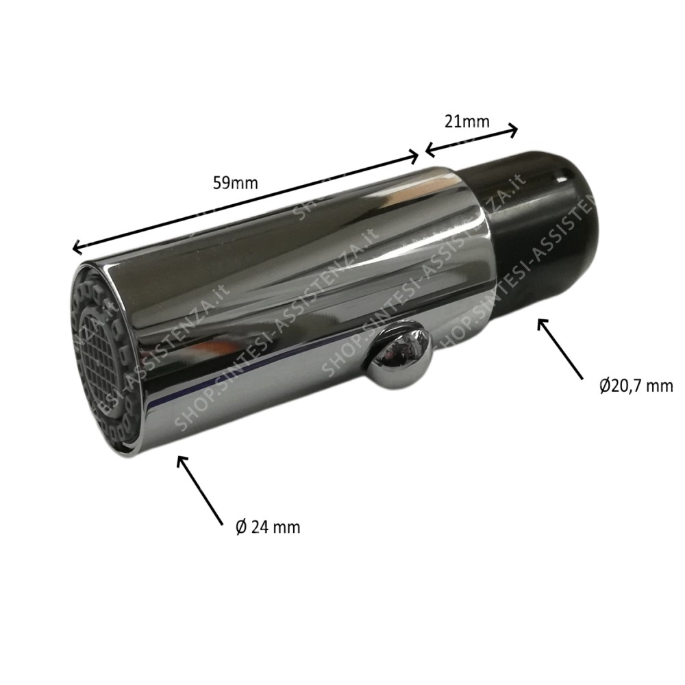 CHROME DOUBLE JET SHOWER HEAD DIAMETER 24 MM FOR FRANKE AMBIENT TAP 133.0302.407 - 133.0302.407