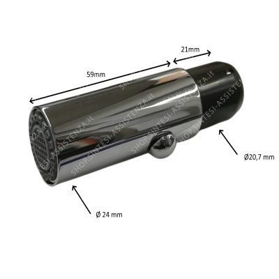 CHROME DOUBLE JET SHOWER HEAD DIAMETER 24 MM FOR FRANKE AMBIENT TAP 133.0302.407 - 133.0302.407 CHROME DOUBLE JET SHOWER HEAD DIAMETER 24 MM FOR FRANKE AMBIENT TAP 133.0302.407 - 133.0302.407