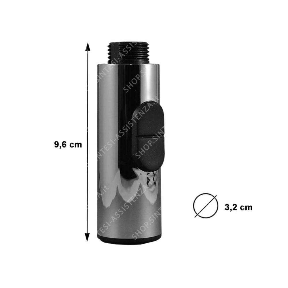 Chrome double jet shower head for Franke faucet 133.0180.291 - 133.0180.291