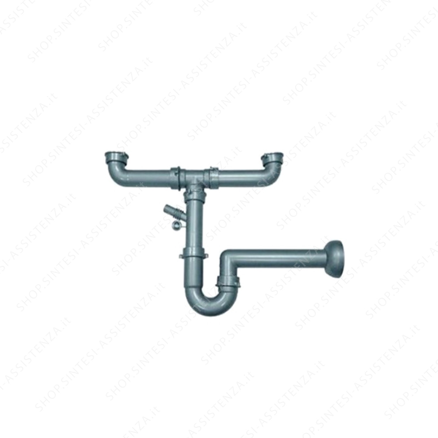 2 WAY SIPHON FOR 2 BOWL SINKS WITH CENTRAL DISHWASHER DRAIN CONNECTION 112.0068.244 - 112.0068.244