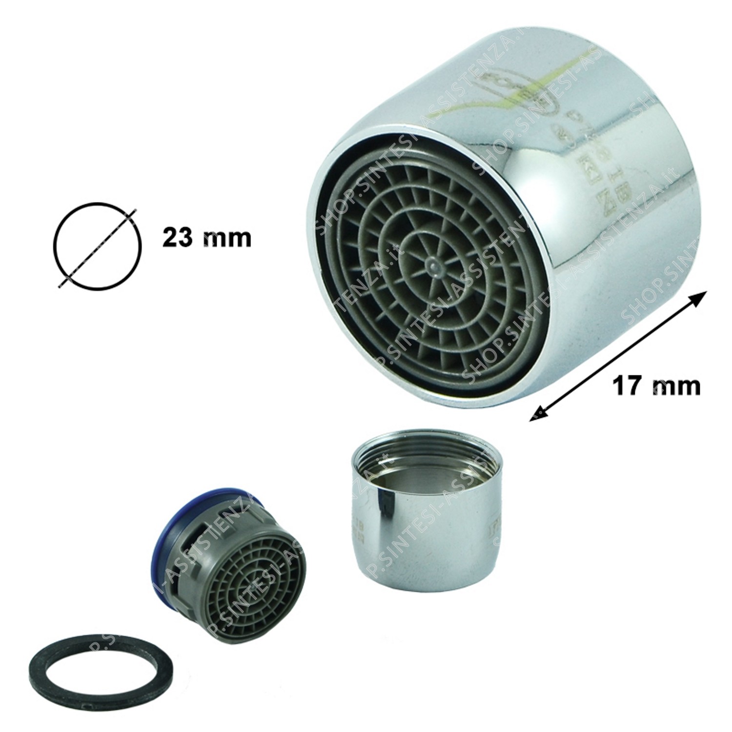 Chrome-plated aerator for Franke Platino Aqua faucet 133.0376.846 - 133.0376.846