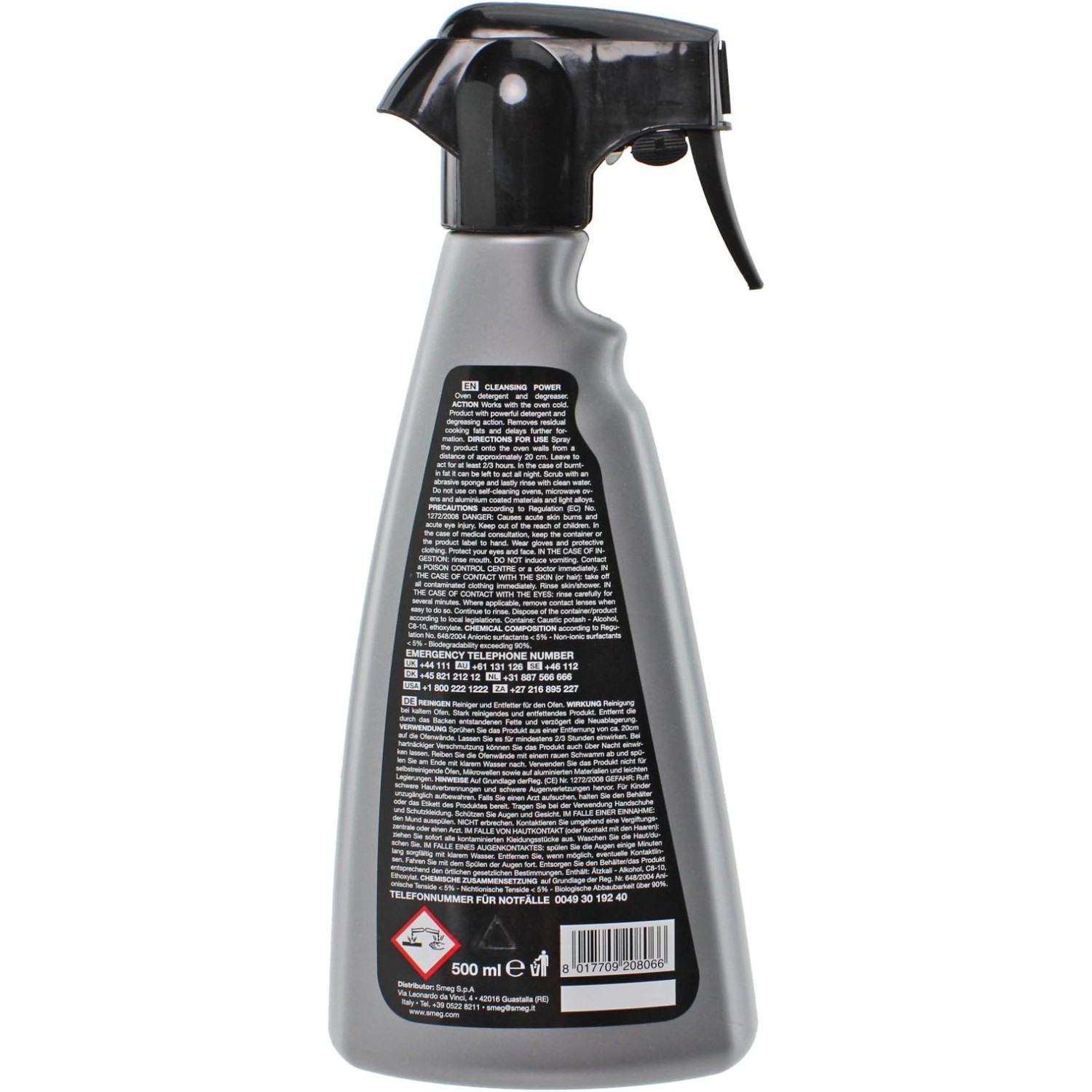 Smeg degreasing spray cleaner for ovens and stoves 500 ml - oven_cleaner