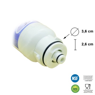 Water Filter for DAEWOO SMEG FRANKE WF076 Refrigerator - WF076
