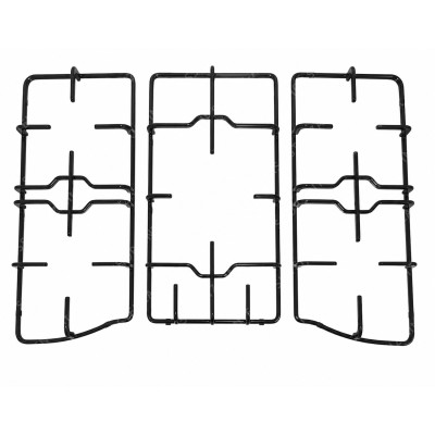 Black enamelled iron grids with rubber pads for Franke 5-burner hob 133.0064.032 - 133.0064.032