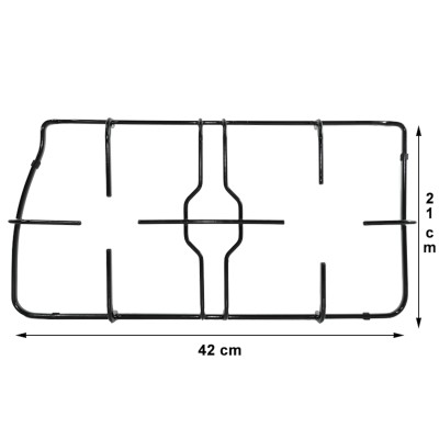 Black enamelled iron grids with rubber pads for Franke 5-burner hob 133.0064.032 - 133.0064.032