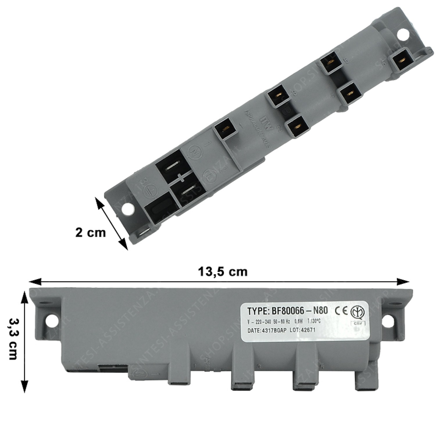 Generatore scintilla accensione bruciatore piano cottura 6 fuochi Foster 9604115 - 9604115