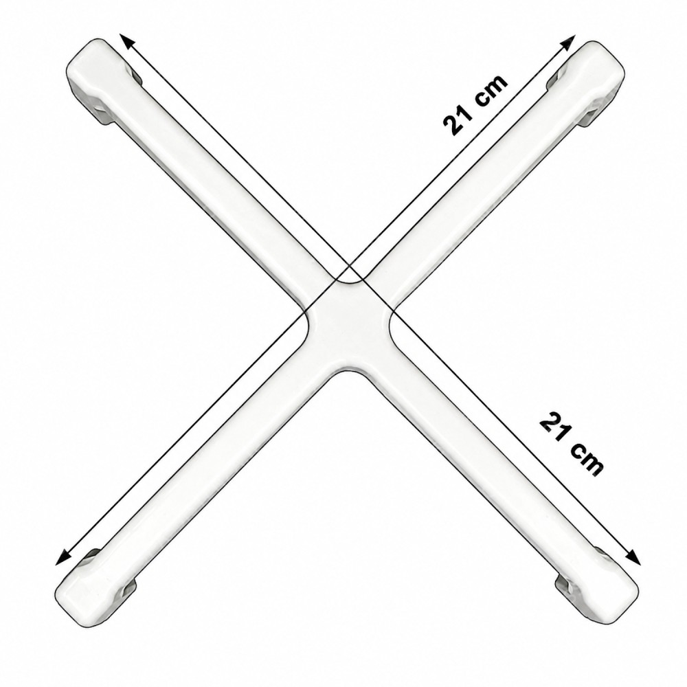 Smeg PV164 694092130 white enamelled cast iron griddle with rubber pads - 694092130 2