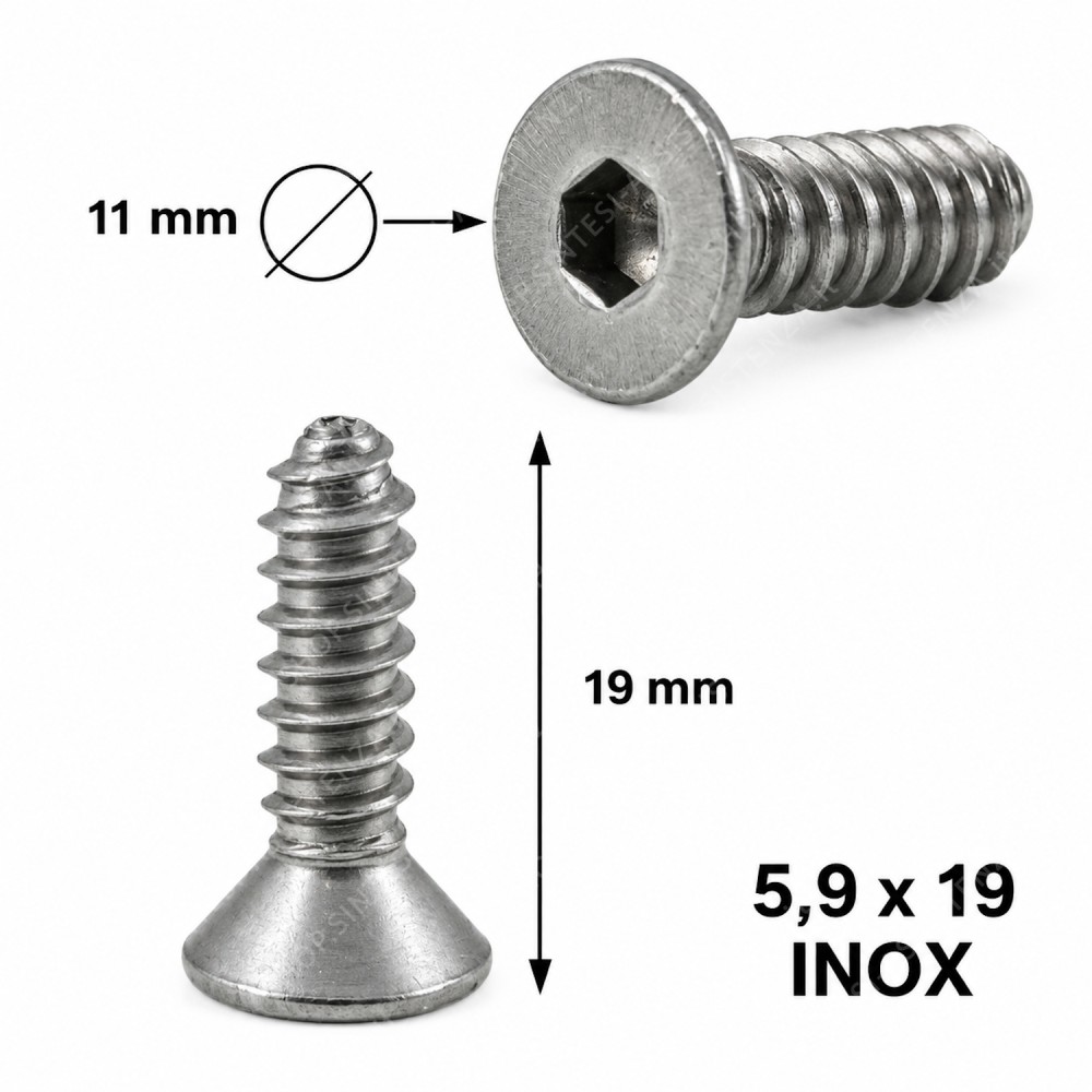 9x18mm countersunk screw and Allen key for Smeg hob burner 899371334 - 899371334 2