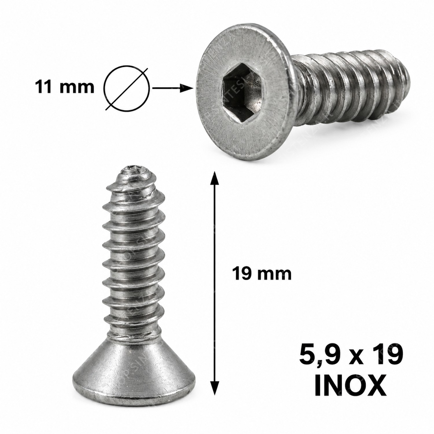 9x18mm countersunk screw and Allen key for Smeg hob burner 899371334 - 899371334