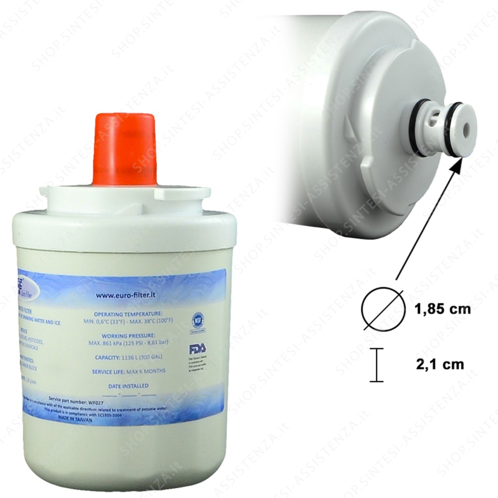 WATER FILTER FOR REFRIGERATOR ARCELIK BEKO MAYTAG SMEG WHIRLPOOL INDESIT WF027 - WF027