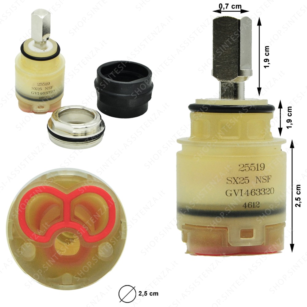 Franke 28mm sink faucet replacement cartridge, original 133.0594.462 - 133.0594.462