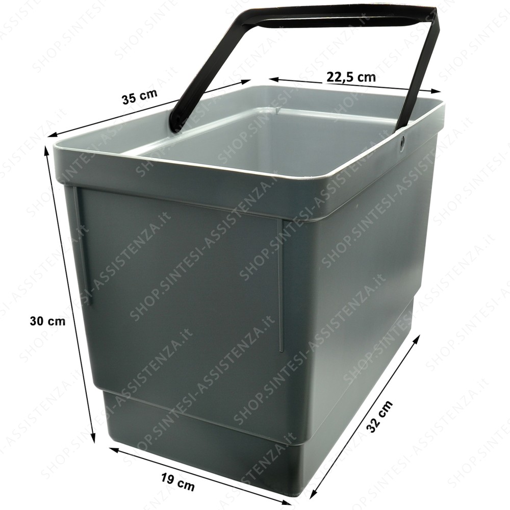 TECNOINOX WASTE BIN 22 X 35 CM height 30 CM - SECC#701221H30