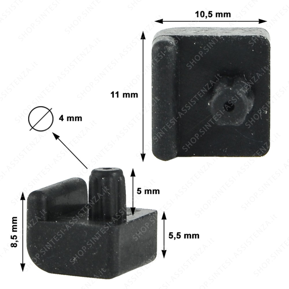 Kit of 10 Franke hob grid rubber pads 133.0203.889 - 133.0203.889