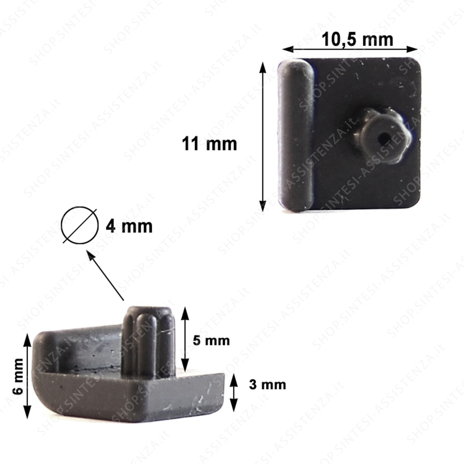 Kit of 10 anti-scratch rubber pads for Franke 133.0054.843 cast iron hob grill - 133.0054.843