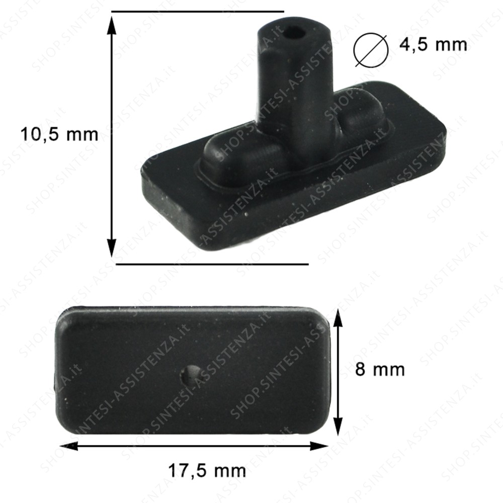 Smeg 754010214 Hob Grill Scratch-Resistant Rubber - 754010214