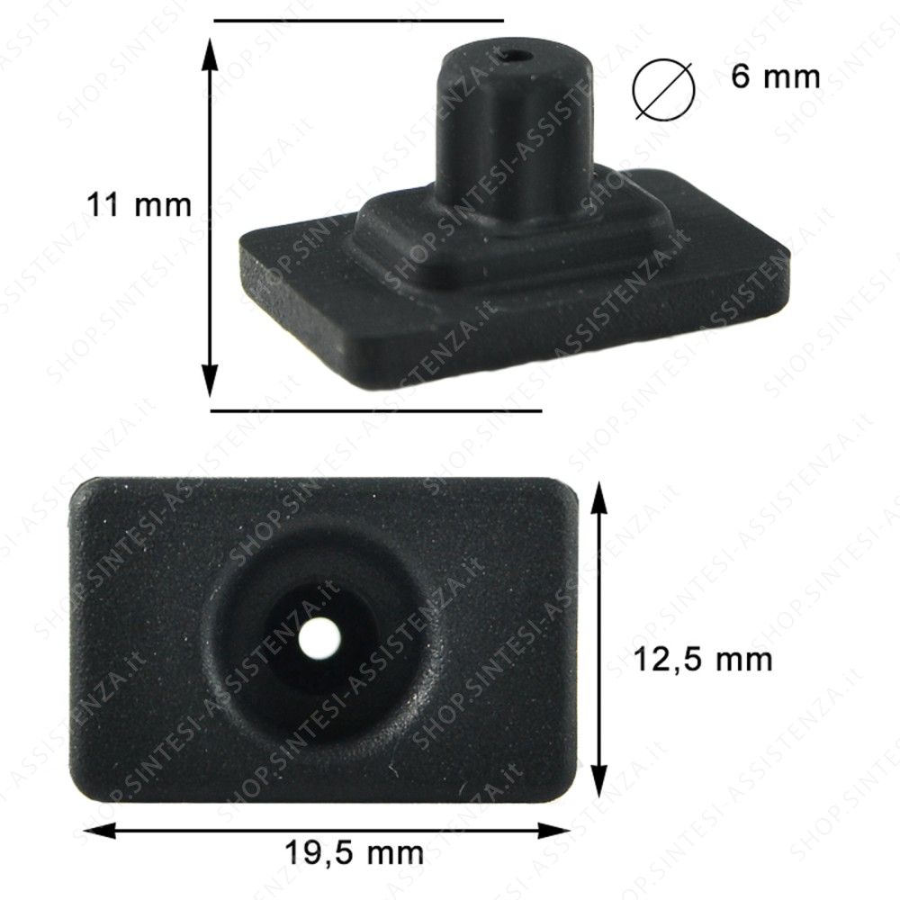 Gommino antigraffio per griglia piano cottura Smeg 754010230 - 754010230