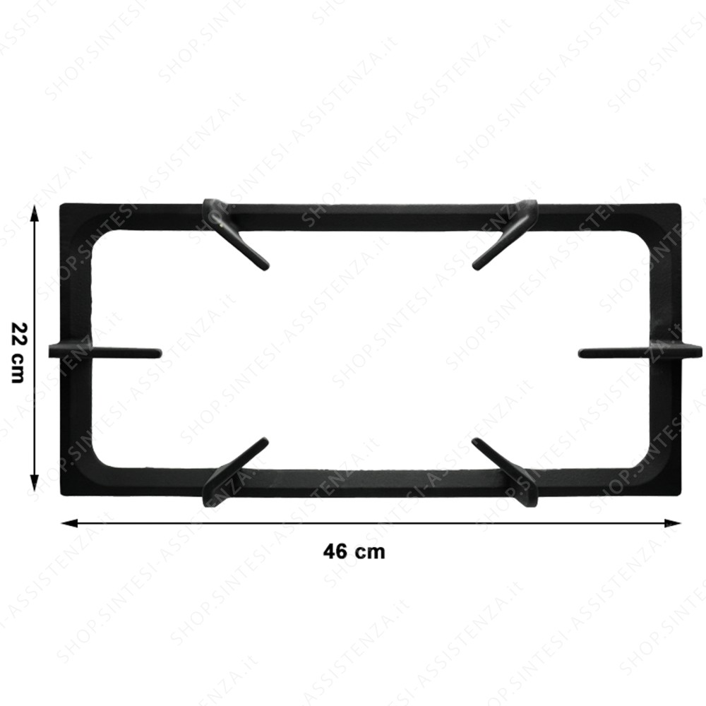Central cast iron grill with rubber pads for Foster 9601633 hob - 9601633