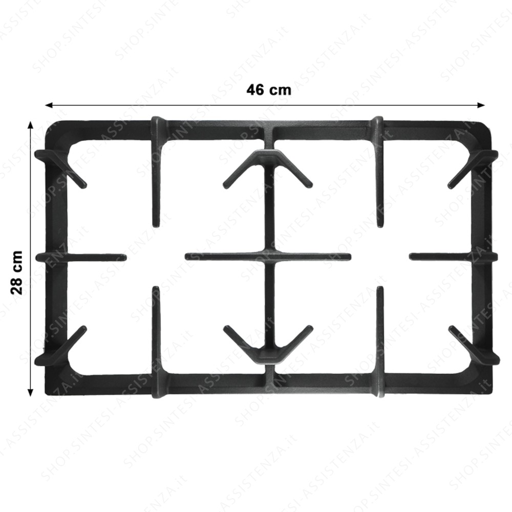 Right cast iron grill with rubber pads for Foster 9601631 hob - 9601631