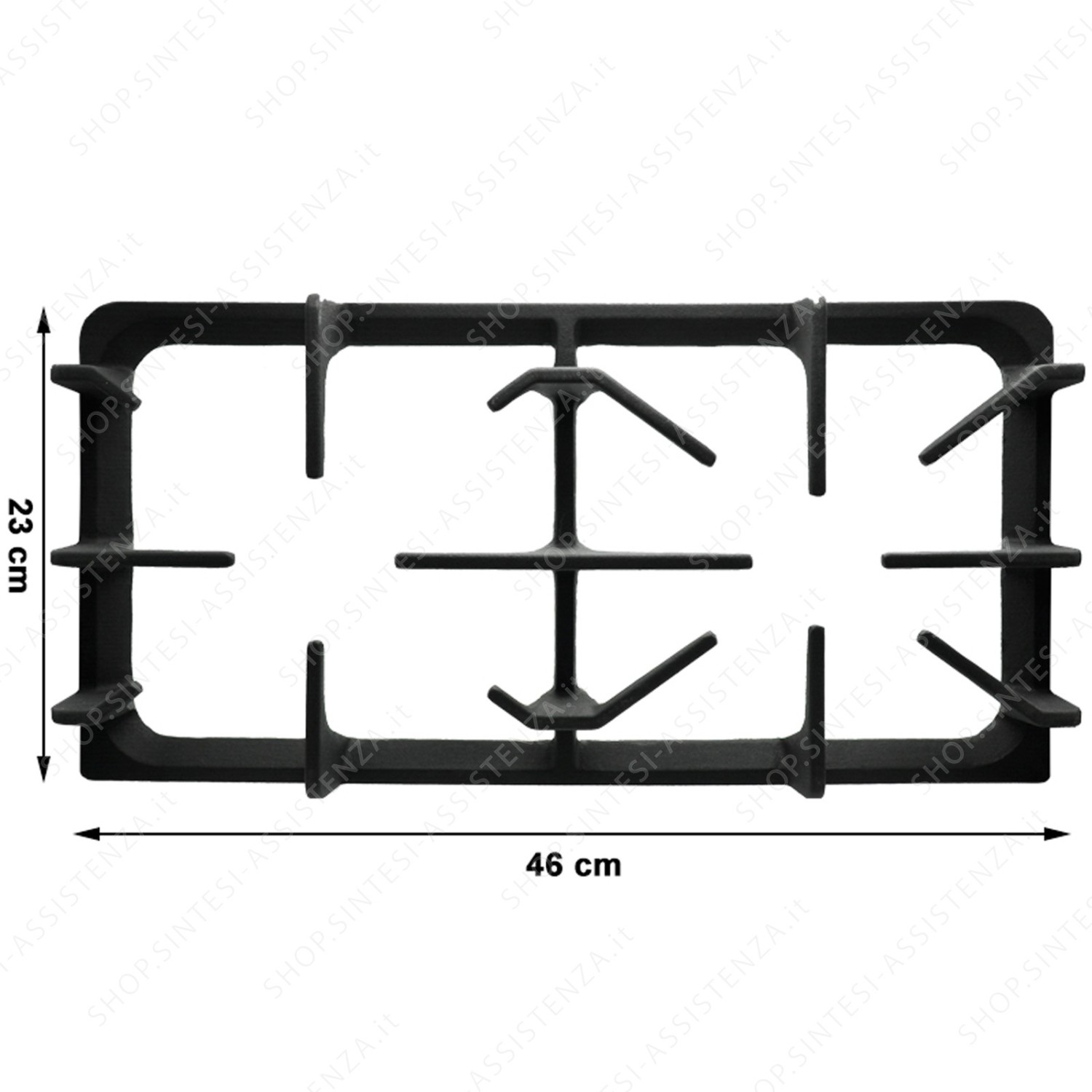 Right cast iron grill with rubber pads for Foster 9601630 hob - 9601630