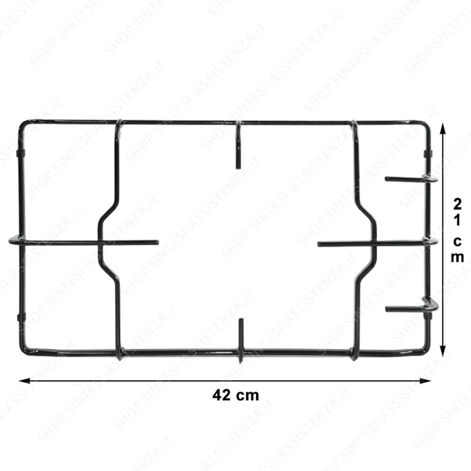 Griglia centrale in ferro smaltata nera con gommini piano cottura Franke 133.0042.035 - 133.0042.035