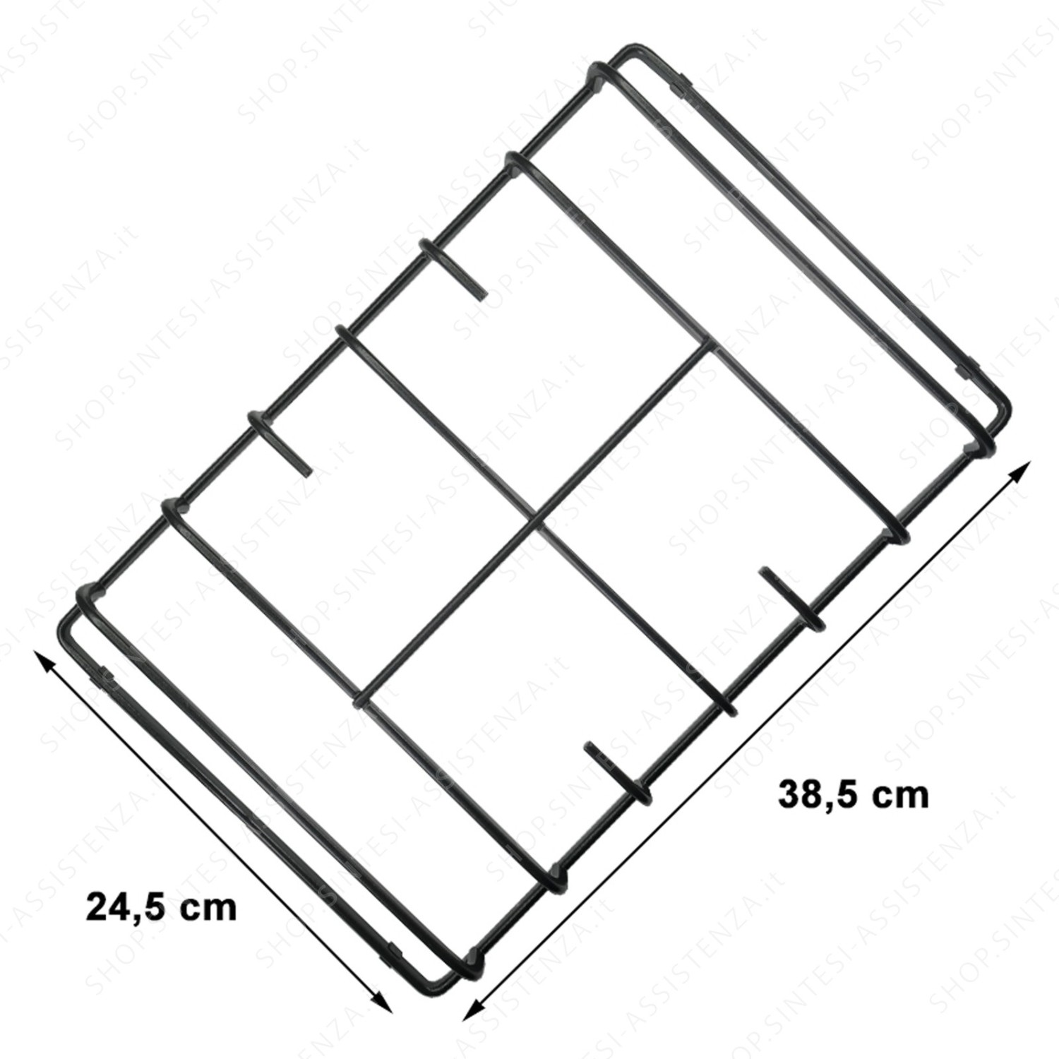 Enamelled iron central grill with rubber pads for Franke hob 133.0053.743 - 133.0053.743