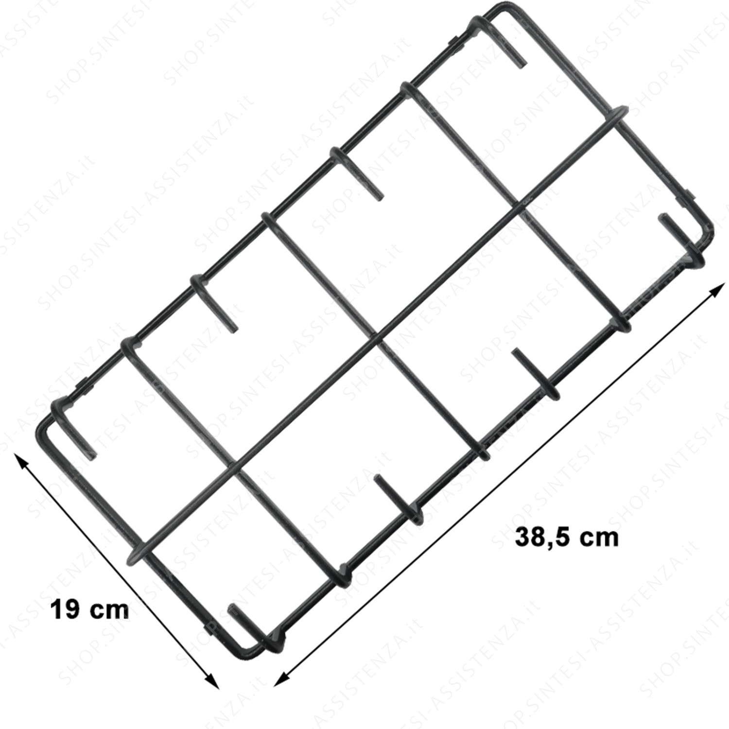 Franke 133.0053.742 enamelled iron right and left grid with rubber hob pads - 133.0053.742