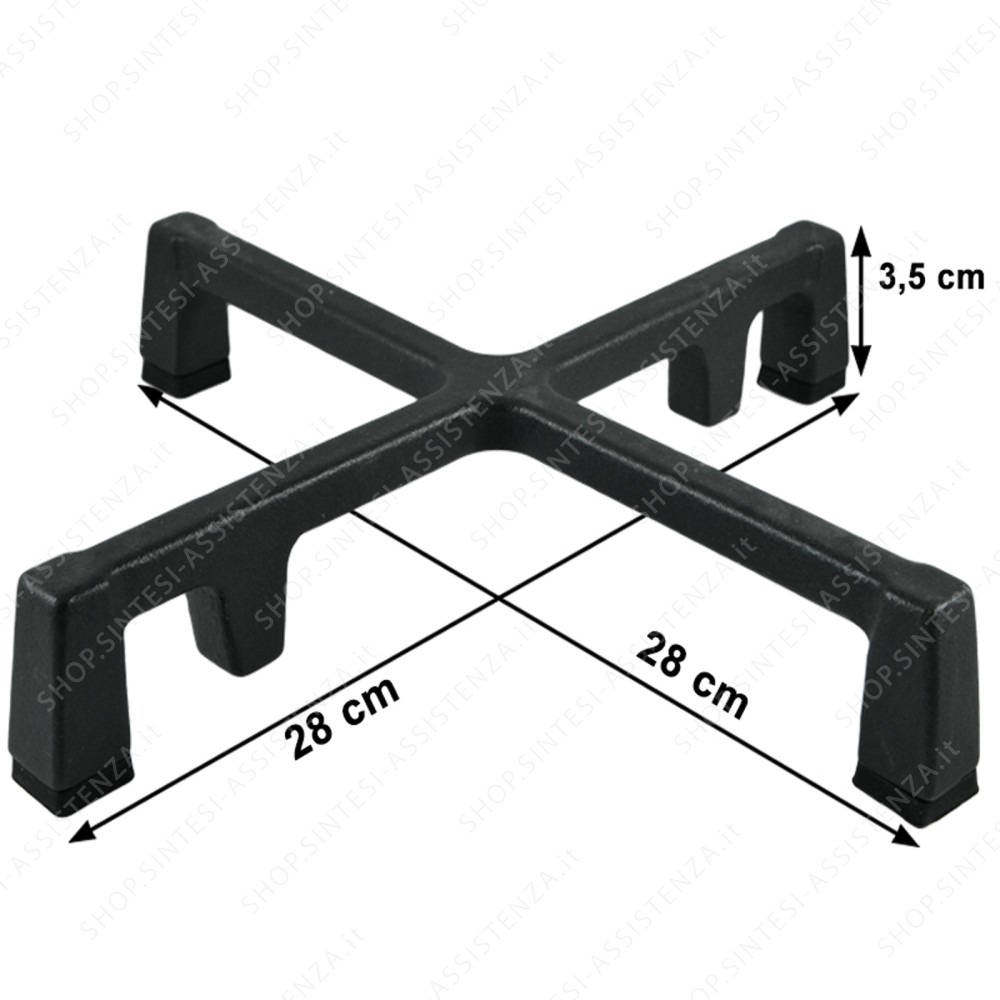 BLACK CROSS-SHAPED CAST IRON GRILL QUICK BURNER SMEG PV163 PV175 HOB - 694092316