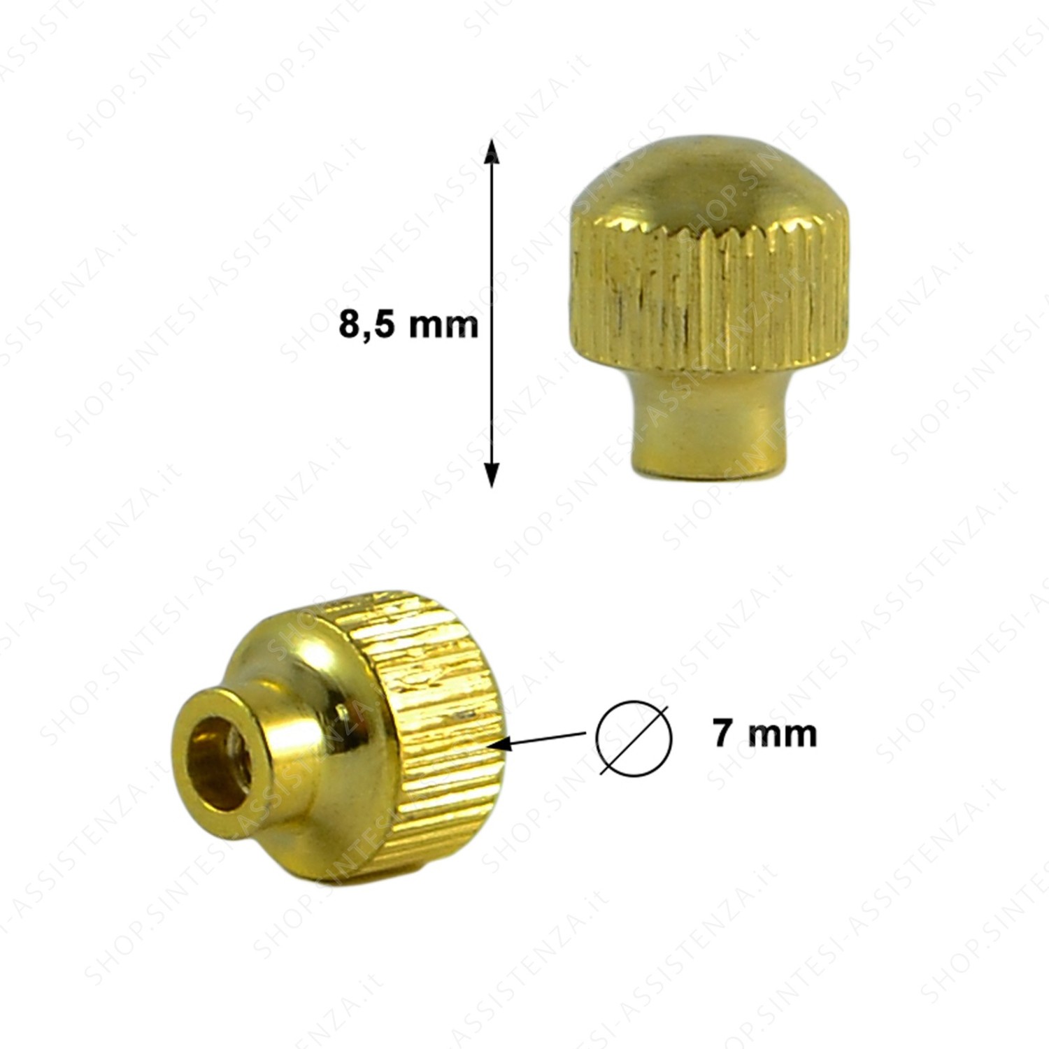 Pomello dorato regolazione orologio analogico forno Smeg 905930178 - 905930178