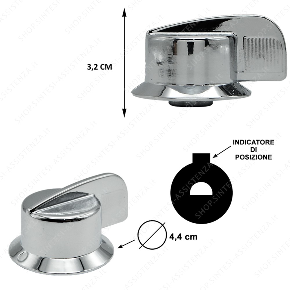 Foster 9601333 chrome-finish hob knob - 9601333