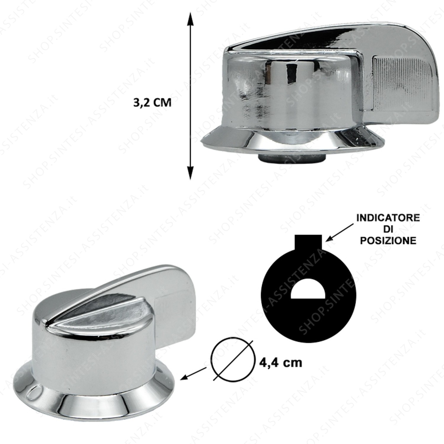 Foster 9601333 chrome-finish hob knob - 9601333