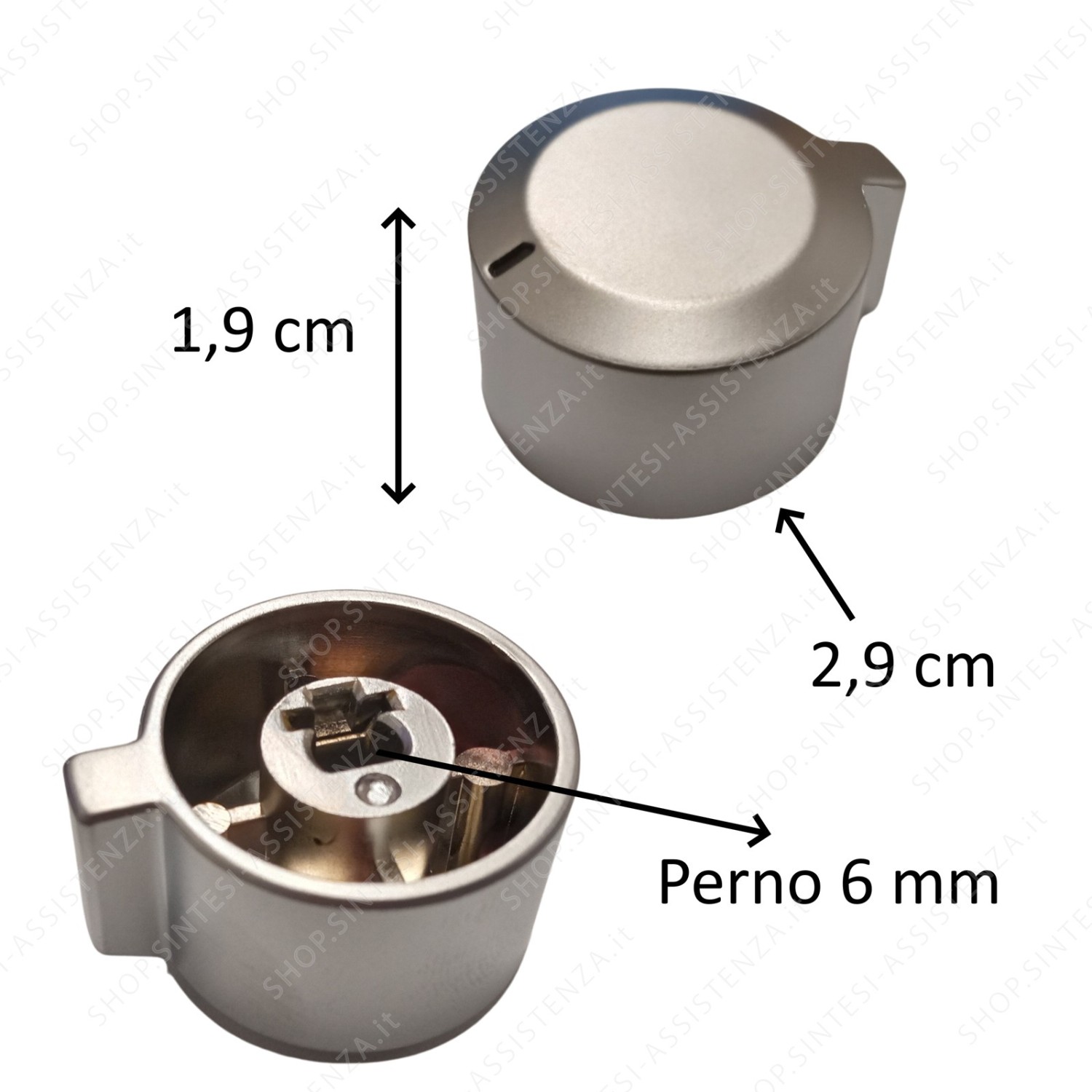 Manopola satinata in plastica per piano cottura e forno Foster 9601392 - 9601392