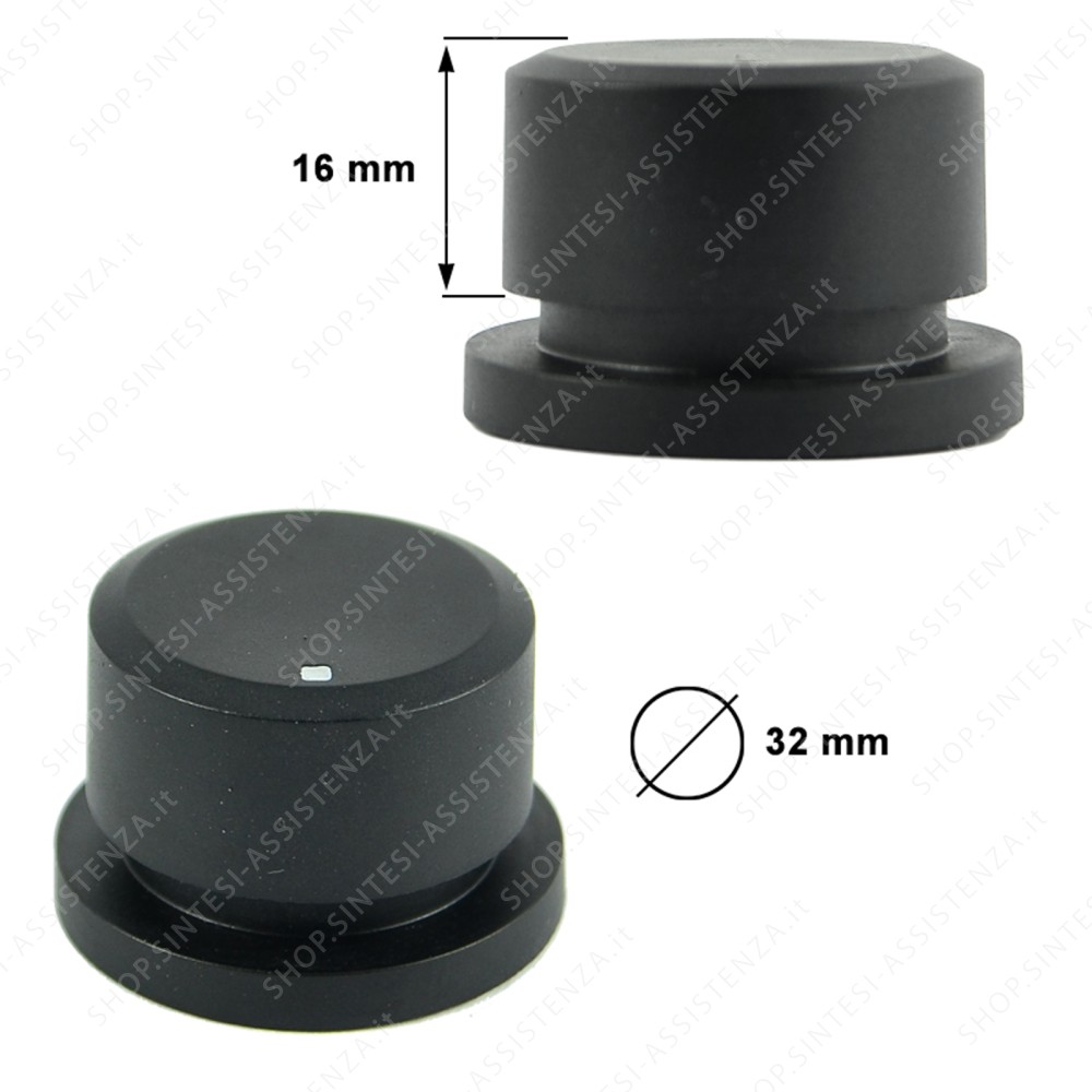 MANOPOLA NERA PER PIANI COTTURA FRANKE SERIE FHM CON MOLLA 133.0081.681 - 133.0081.681