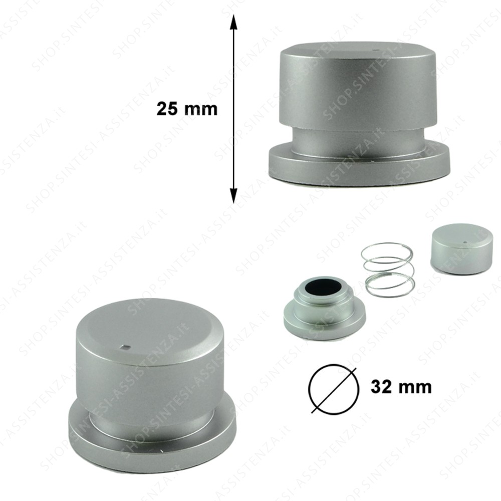 SILVER KNOB FOR FRANKE FHM HOB 133.0191.345 - 133.0191.345