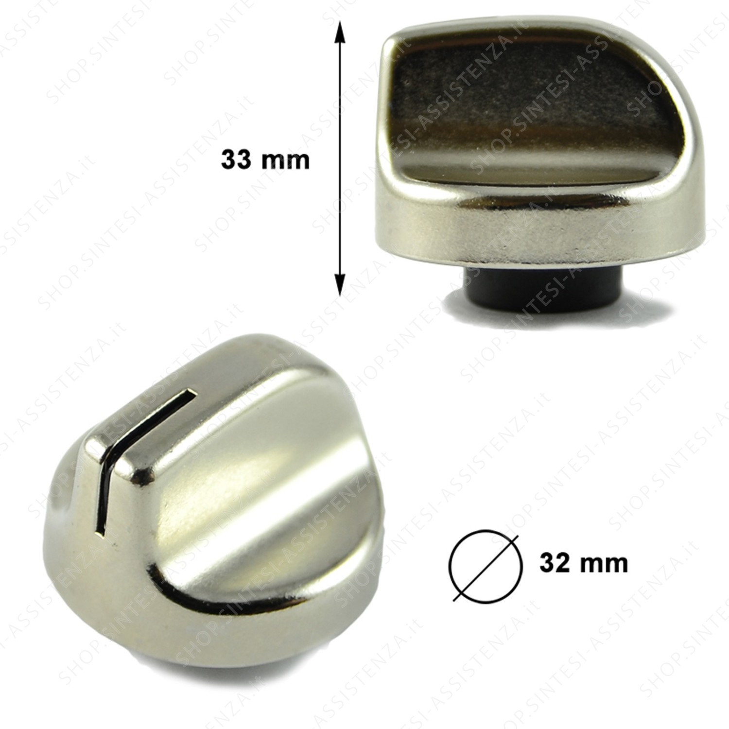 Stainless steel control knob for Smeg oven 694975486 - 694975486