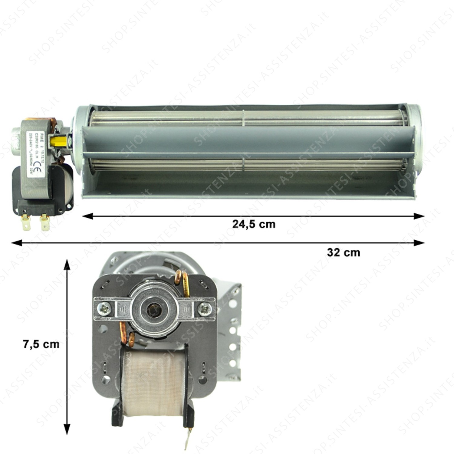 Smeg 699250094 tangential fan motor for steam and microwave ovens - 699250094