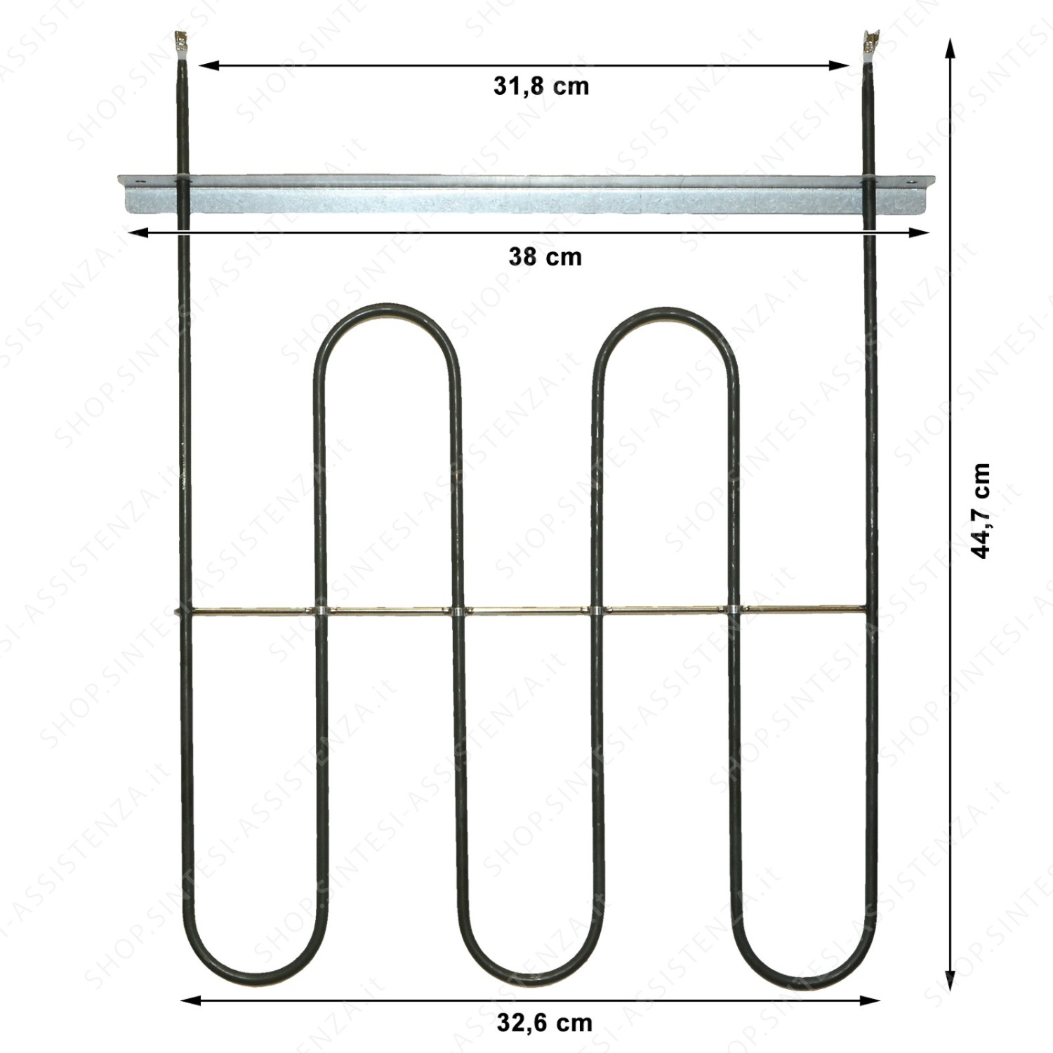 Lower resistance 1250 watts for Franke oven 133.0550.808 - 133.0550.808