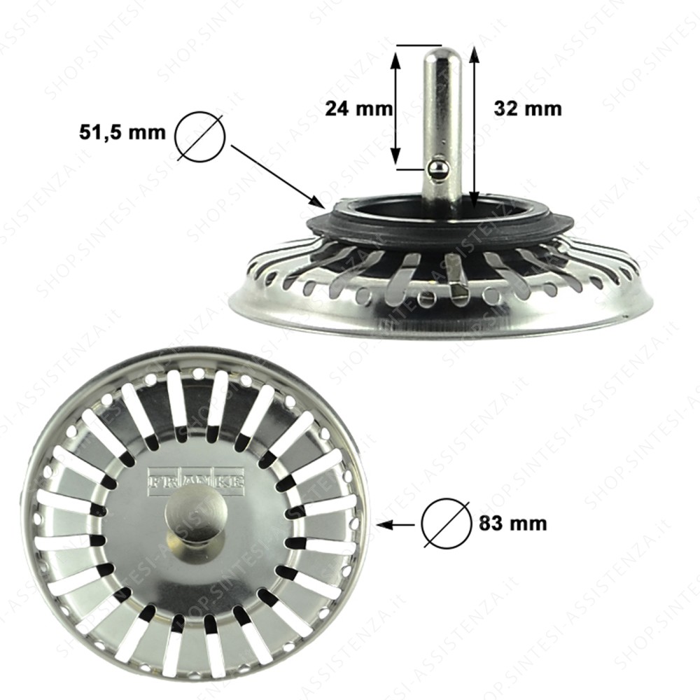 FRANKE FOSTER SINK BASKET CAP 133.0042.853 - 133.0042.853