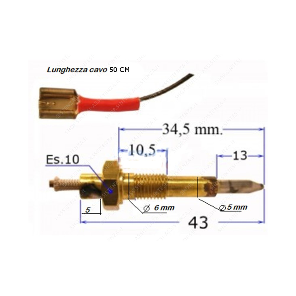 Termocoppia fuoco bruciatore tripla corona piano cottura Franke 133.0042.040 - 133.0042.040