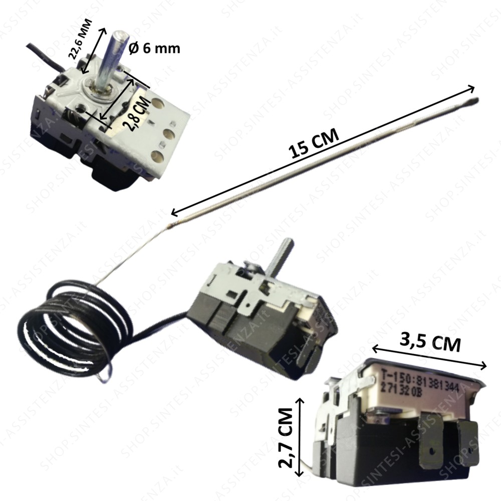Franke 133.0056.685 oven temperature control thermostat with bulb - 133.0056.685
